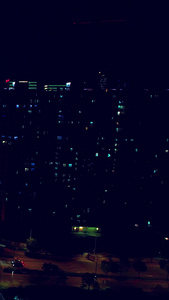 广州猎德大道城市交通城市夜景航拍车流广州夜景视频