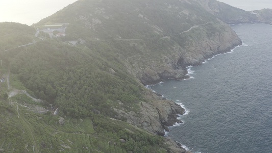 灵山岛航拍山峰风光视频