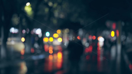 4k春雨夜雨下雨夜景空镜头视频