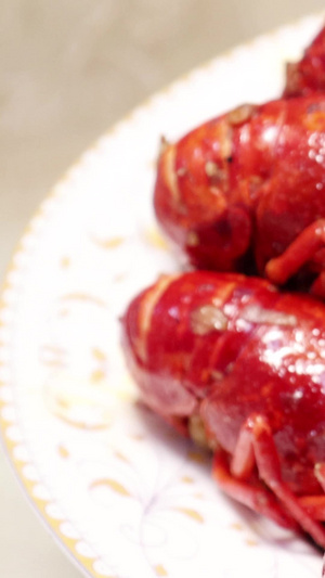 美食小龙虾实拍实拍素材美食展示25秒视频