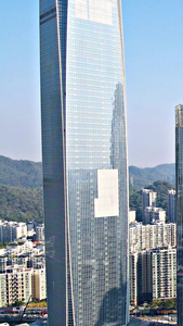 航拍东莞鸿福路商圈CBD建筑群高楼大厦视频