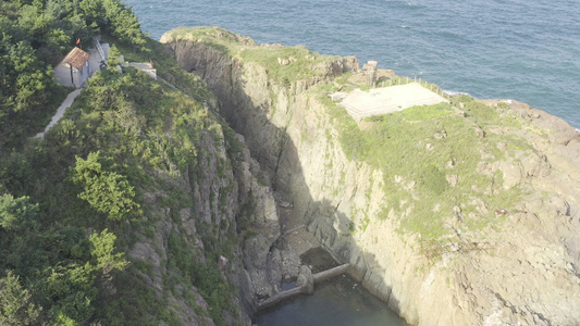 灵山岛山体航拍视频