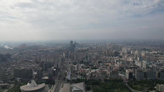 广东东莞城市风光高楼建筑CBD航拍视频
