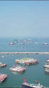 航拍广东阳江海陵岛闸坡国家级中心渔港视频