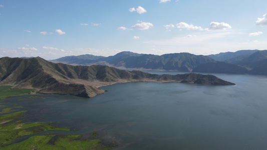 新疆航拍无人自然风景可可托海视频