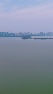 航拍湖北武汉东湖5A景区视频