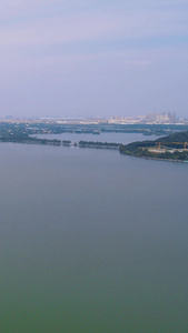 航拍湖北武汉东湖5A景区视频