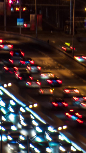 城市高峰期的交通延时现代建筑40秒视频