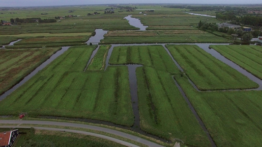 内地农业用地的空中空气视图视频