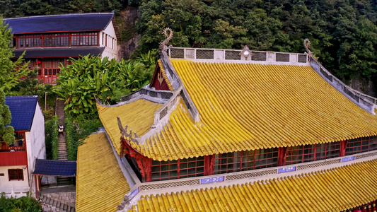 杭州天目山千佛寺航拍视频