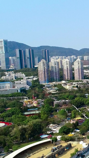 深圳南山建筑群航拍城市风光18秒视频