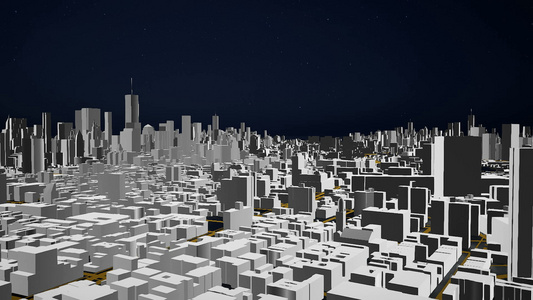 3d城市生长动画视频