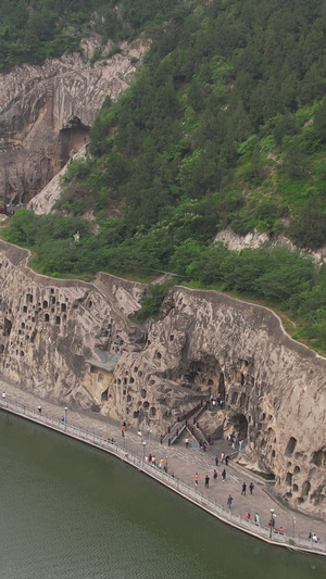 河南洛阳5A世界文化遗产龙门石窟视频视频旅游景点63秒视频