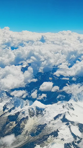 航拍高原冰川雪山山峰旅游景区视频