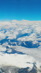 航拍高原冰川雪山山峰旅游景区视频