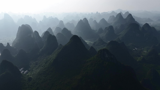 广西桂林阳朔桂林山水航拍视频