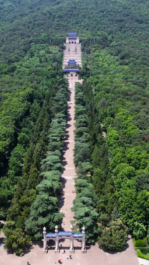 航拍南京5A级景区中山陵中山祭堂中山陵风景区61秒视频