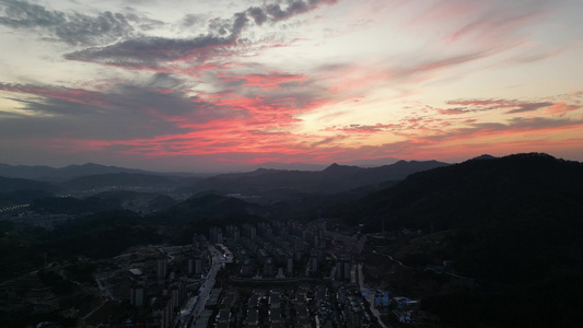 日落晚霞夕阳西下自然风景视频