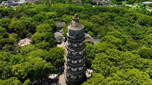 苏州虎丘山风景名胜区航拍合集视频