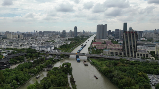 京杭大运河航拍视频