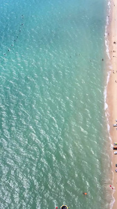 海南三亚亚龙湾沙滩航拍合集海岸线视频
