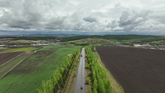 送树林田野高速公路视频