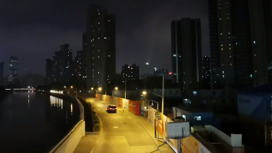 夜晚城市道路视频