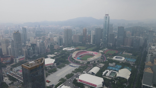 广州天河区景观航拍视频