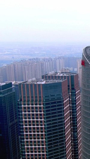实拍成都双子塔金融城建筑成都金融城77秒视频