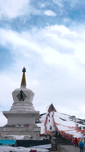 实拍著名景区折多山观景合集玛尼堆视频