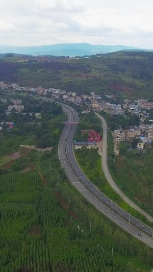 高速发展高速路网航拍高速公路24秒视频