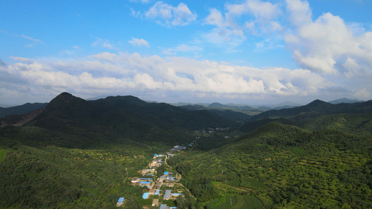 辽宁绥中农村风景航拍4K视频