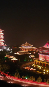 山东烟台蓬莱八仙过海景区夜景烟台旅游视频