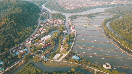 Bukit Tambun村的顶部视图视频