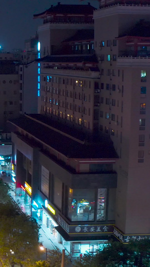 城市街景交通航拍城市夜景90秒视频