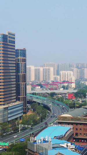 航拍石家庄嘉悦中心CBD办公楼87秒视频