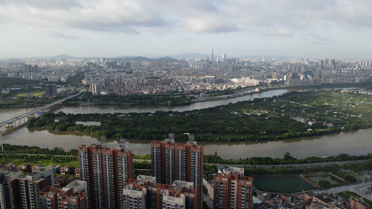 城市房地产小区航拍视频