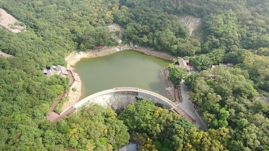 航拍福建泉州清源山5A景区清源天湖视频