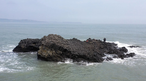 福建漳州白塘湾火山地质公园火山岛风光32秒视频