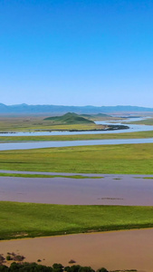 航拍5A级景区九曲黄河第一湾景区视频阿坝藏族羌族自治州视频