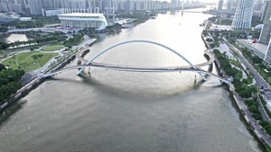 4k广州地标海心桥44秒视频