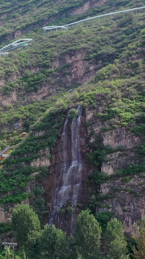 航拍河北保定野三坡高山漂流52秒视频