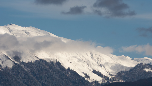 雪山的风景山峰视频