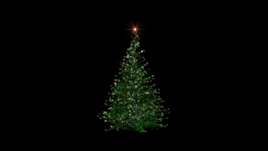 圣诞假日灯树旋转15秒视频