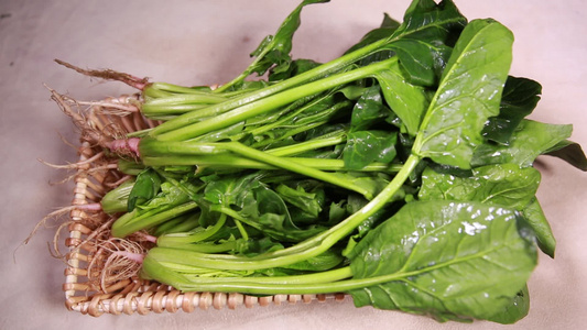 膳食纤维绿色蔬菜菠菜 视频