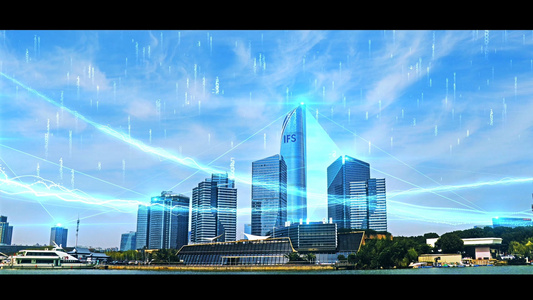 震撼科技光线城市模板[震憾]视频