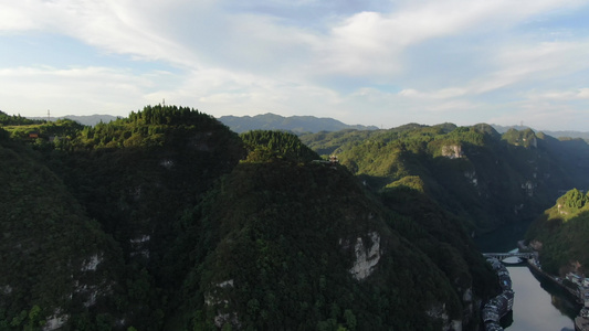 航拍自然风光青山绿水视频