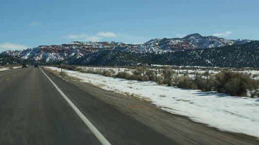 冬季之旅从锡安到布莱斯峡谷的美国公路旅行视频