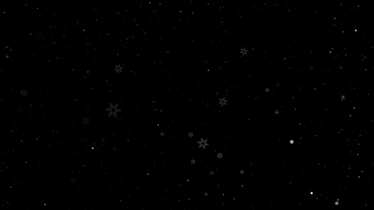 冬季雪雪,黑色背景的雪花落下 hd视频