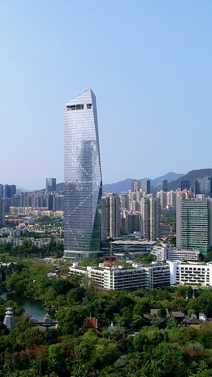 深圳南山建筑群航拍高楼大厦30秒视频